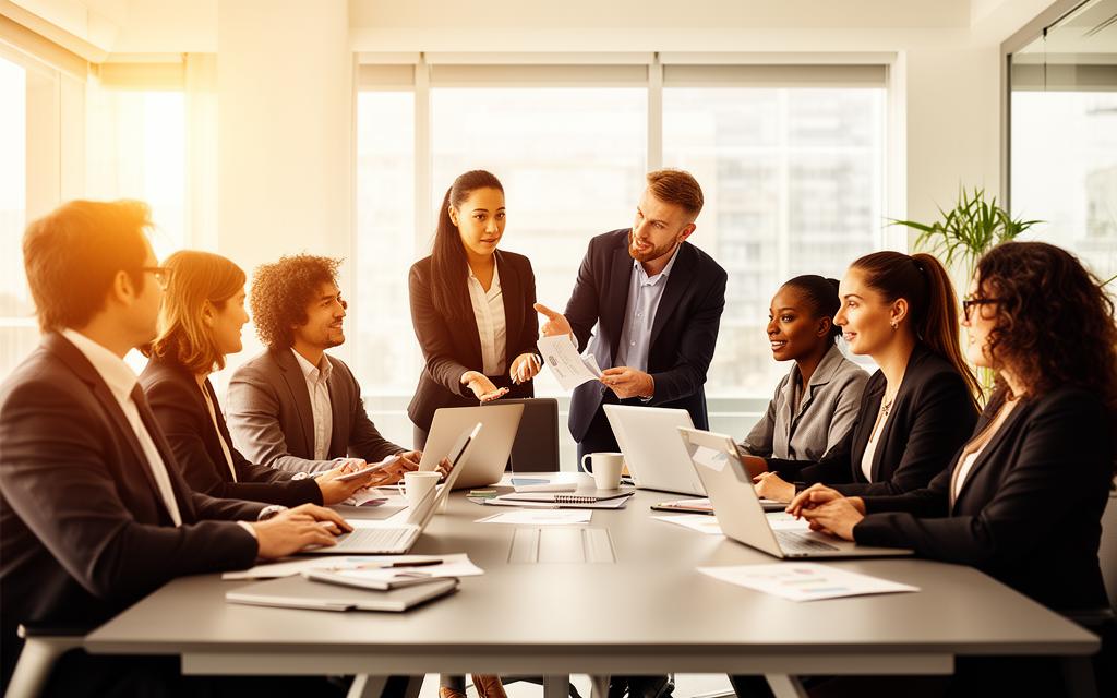 Team samenwerking op kantoor